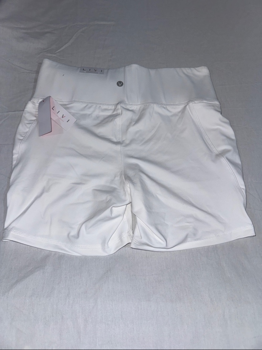 Livi Active White High-Rise Athletic Shorts